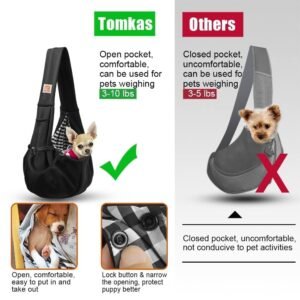 Tomkas Hands-Free Pet Sling Carrier with Pocket - Image 3