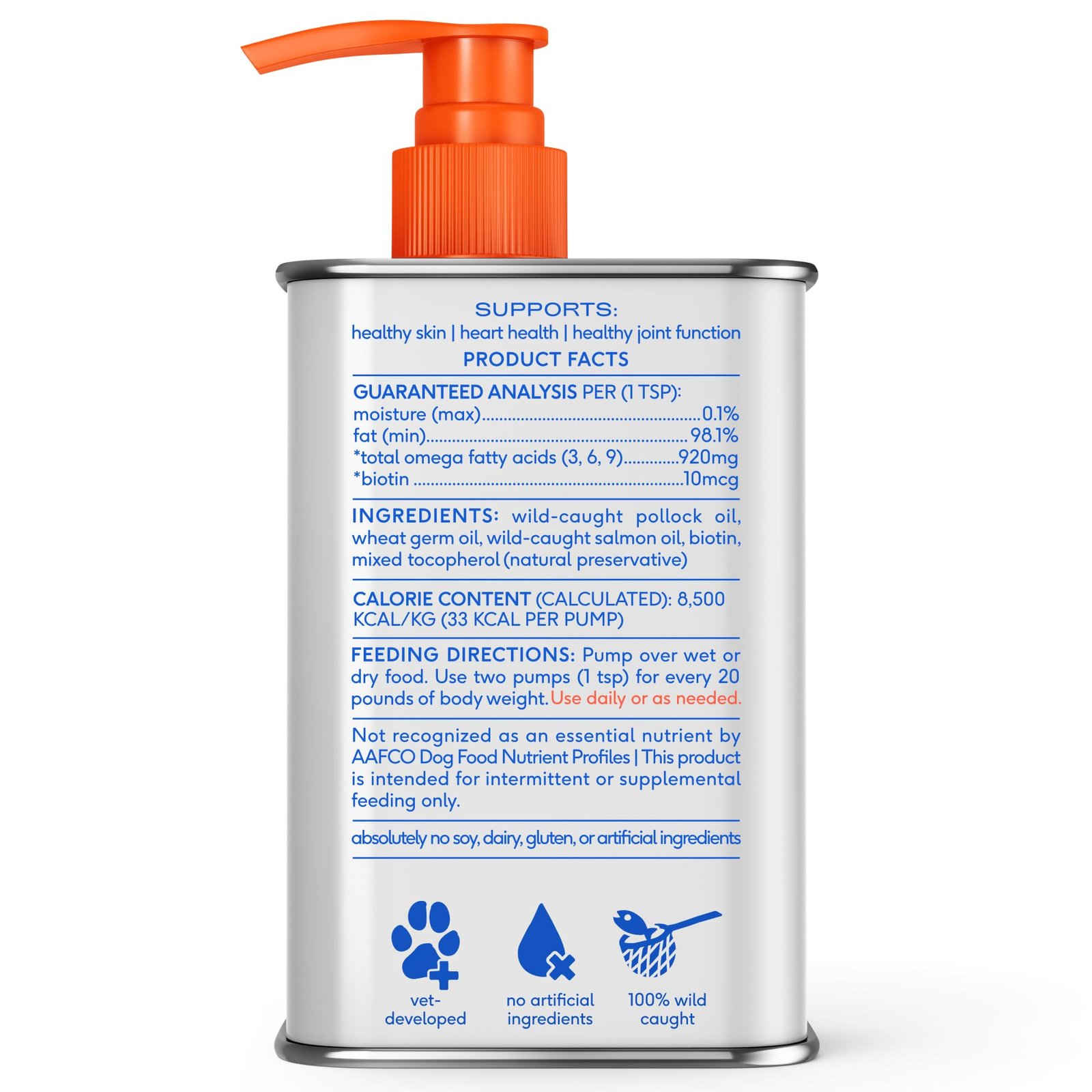 Native Pet Omega 3 Fish Oil for Dogs & Cats - Promotes Healthy Skin, Shiny Coat, & Strong Joints - Made with Wild Alaskan Salmon Oil for Dogs – Tasty, Fast-Absorbing Omega 3 6 9 Liquid Supplement-16oz - Image 2