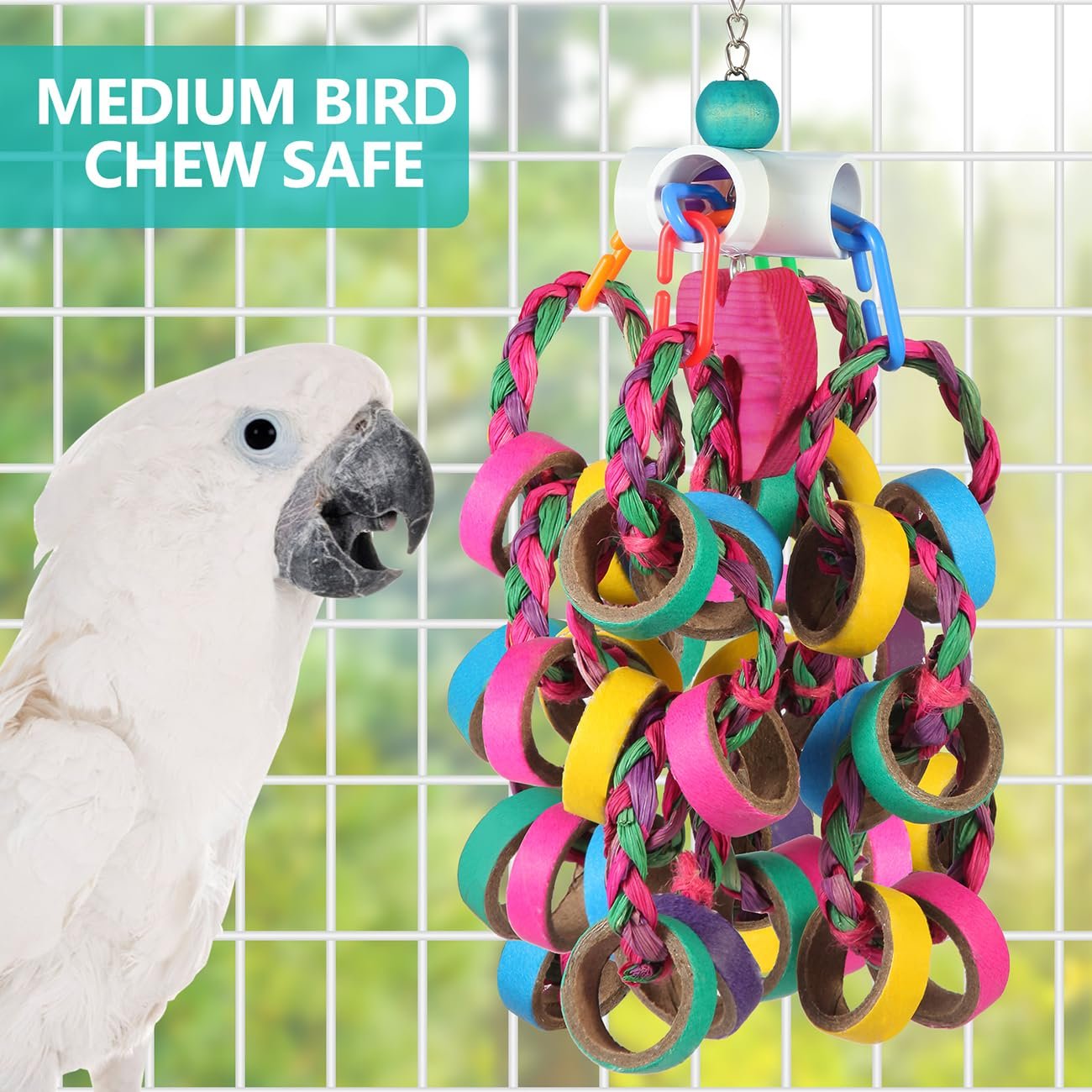 Colorful Bagel Chewy Rings for Birds (24-Pack) - Image 6