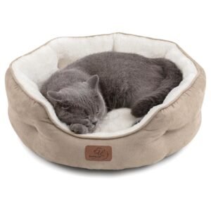 Bedsure Washable Round Pet Bed (20-Inch)
