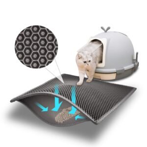 Pieviev Double Layer Waterproof Cat Litter Mat (24x15 Inch)