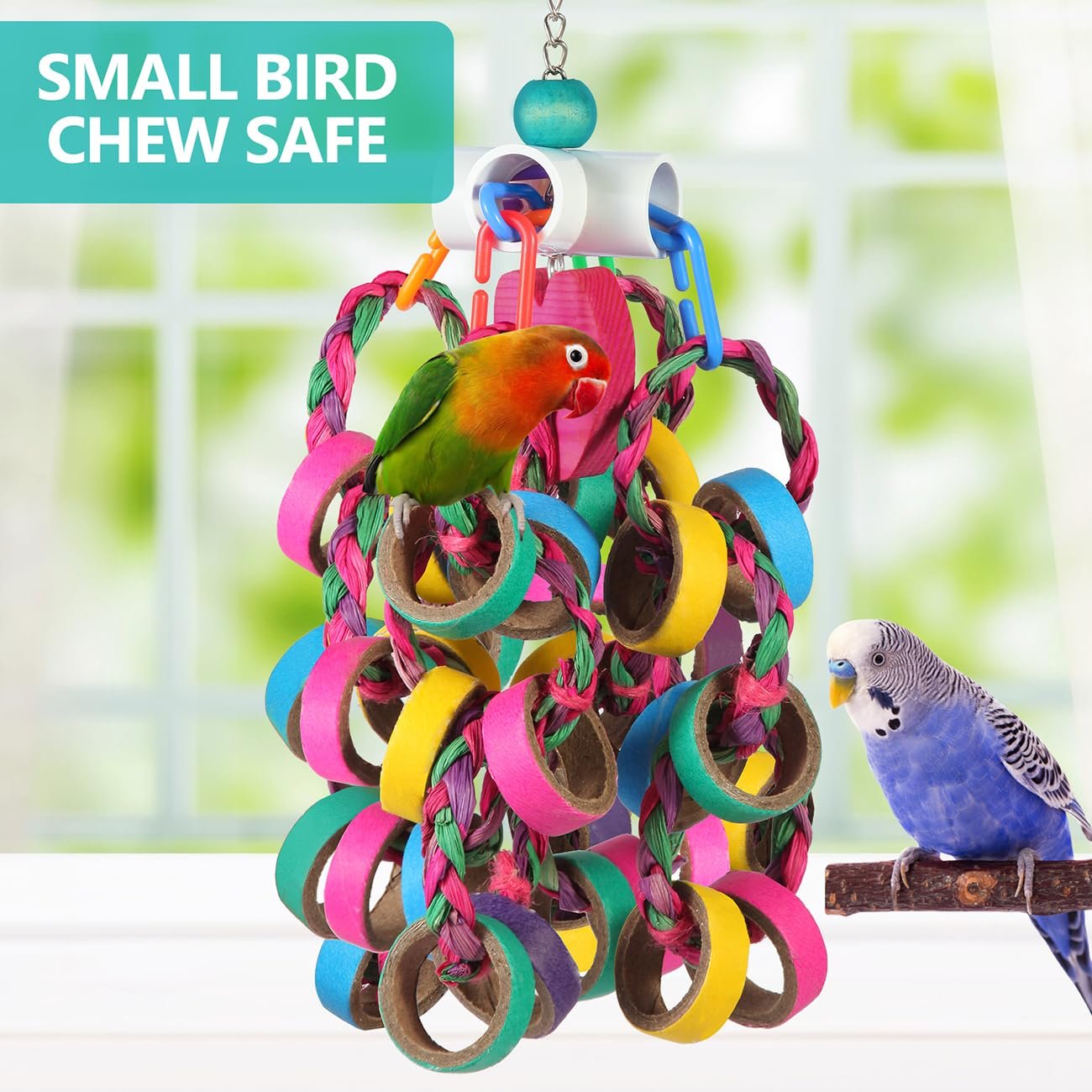 Colorful Bagel Chewy Rings for Birds (24-Pack) - Image 4