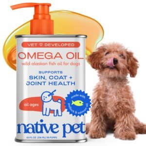 Native Pet Wild Alaskan Salmon Oil for Dogs & Cats (8 oz)
