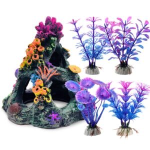 GSD Coral Reef & Aquatic Plant Decoration Set (5-Piece)