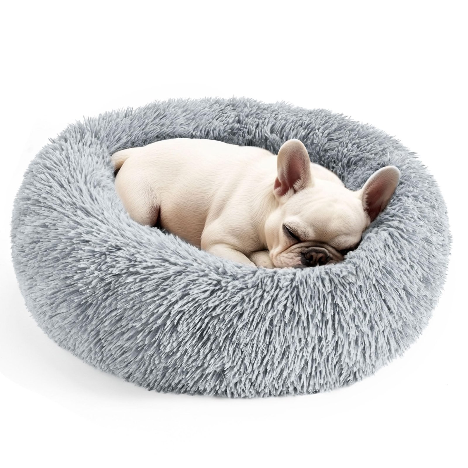Hoewina Washable Calming Donut Pet Bed (20-Inch)