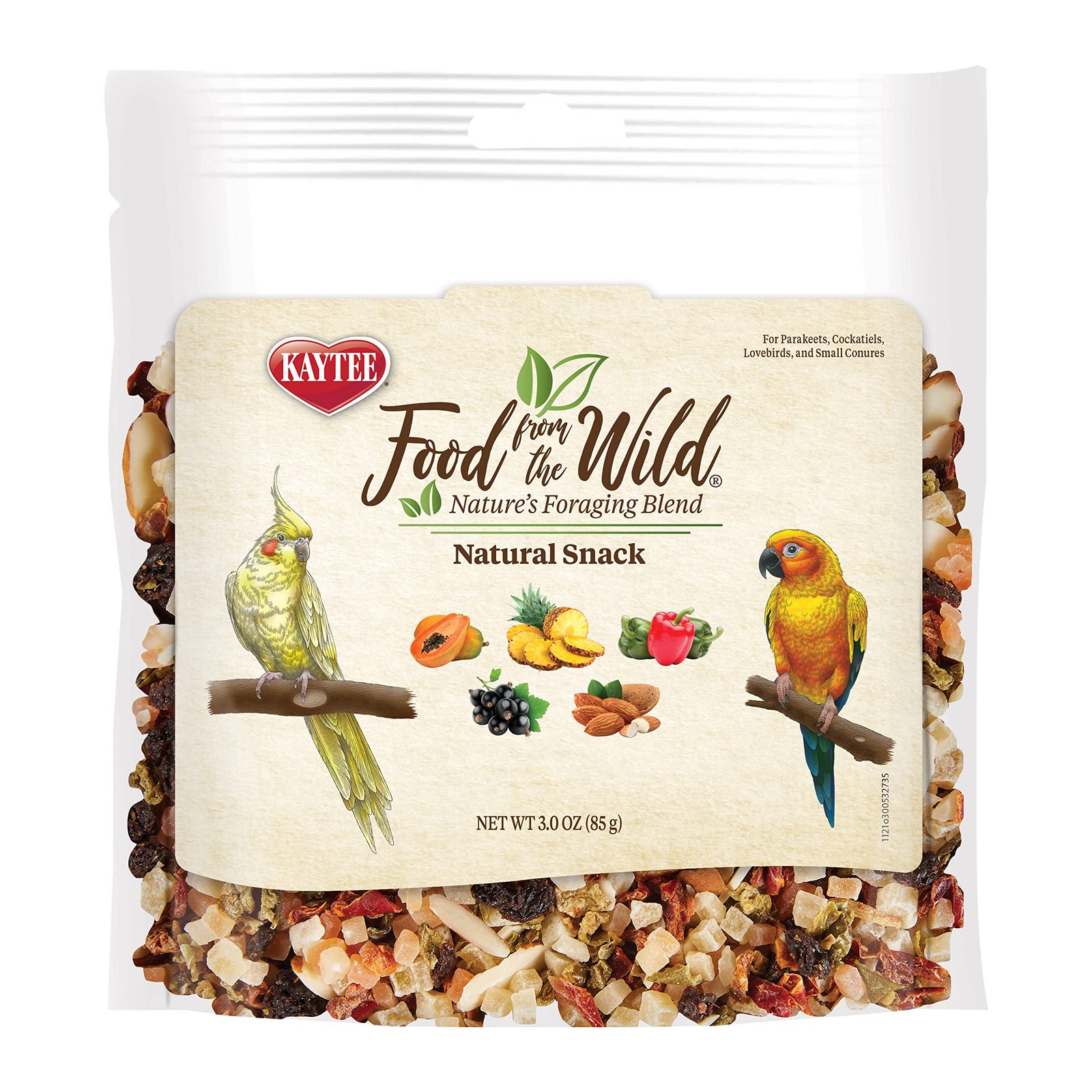 Kaytee Food From The Wild Natural Snack Food Treats For Pet Birds, 3 oz